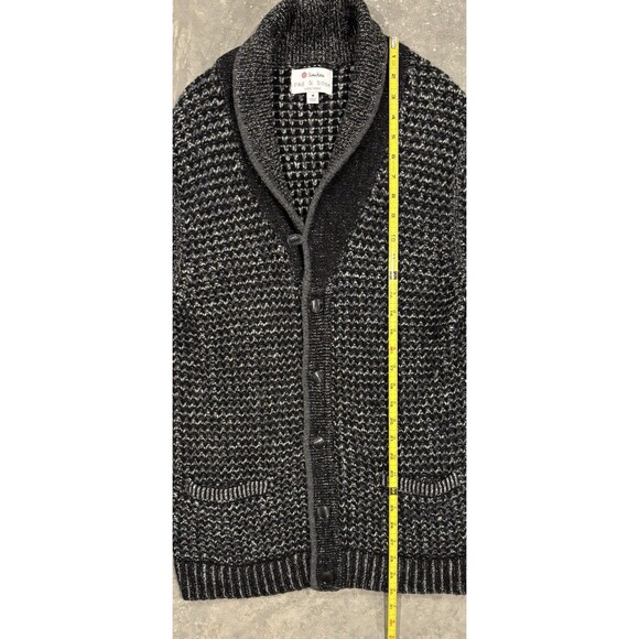 Rag & Bone Neiman Marcus Wool Blend Shawl Neck Cardigan Sweater Men’s Sz Medium - Picture 4 of 6
